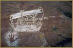 Rock painting of a Macassan Prau