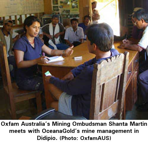 Oxfam meet with OceanaGold in Didipio